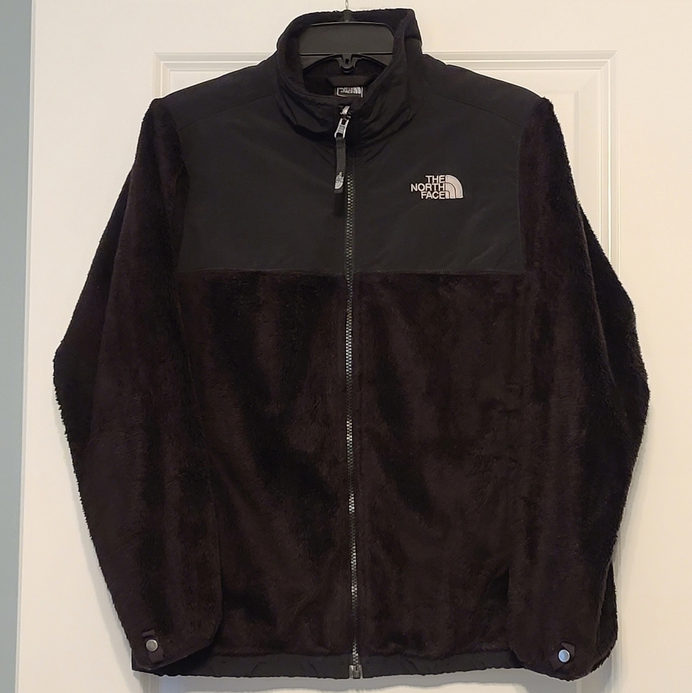 The North Face Girl's Black Fleece Full Zip Jacket, XL (18), GC